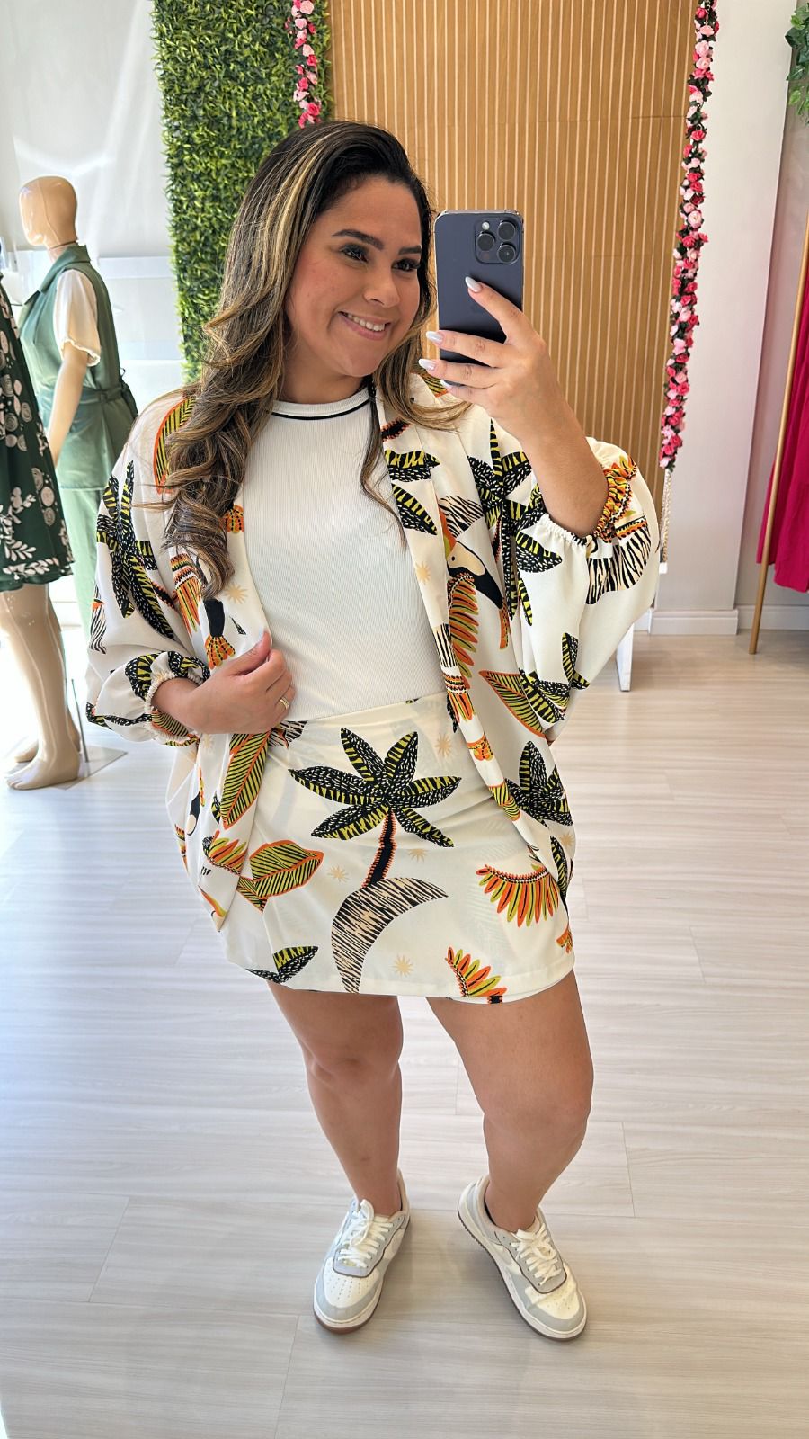 Conjunto Kimono/Short Saia NS