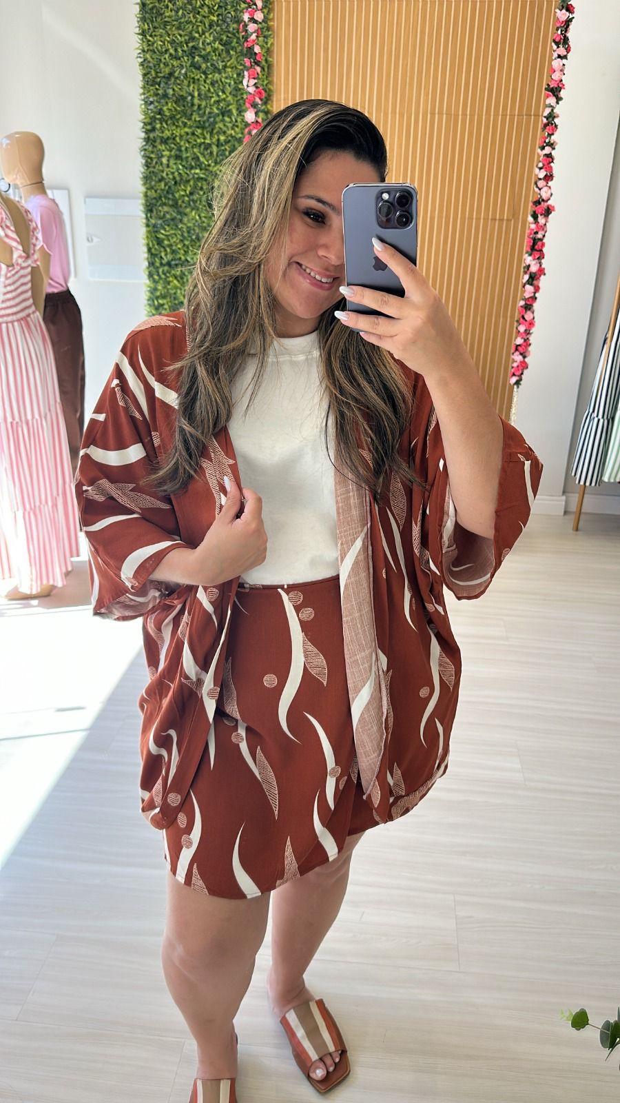 Conjunto Kimono/Short Saia NS